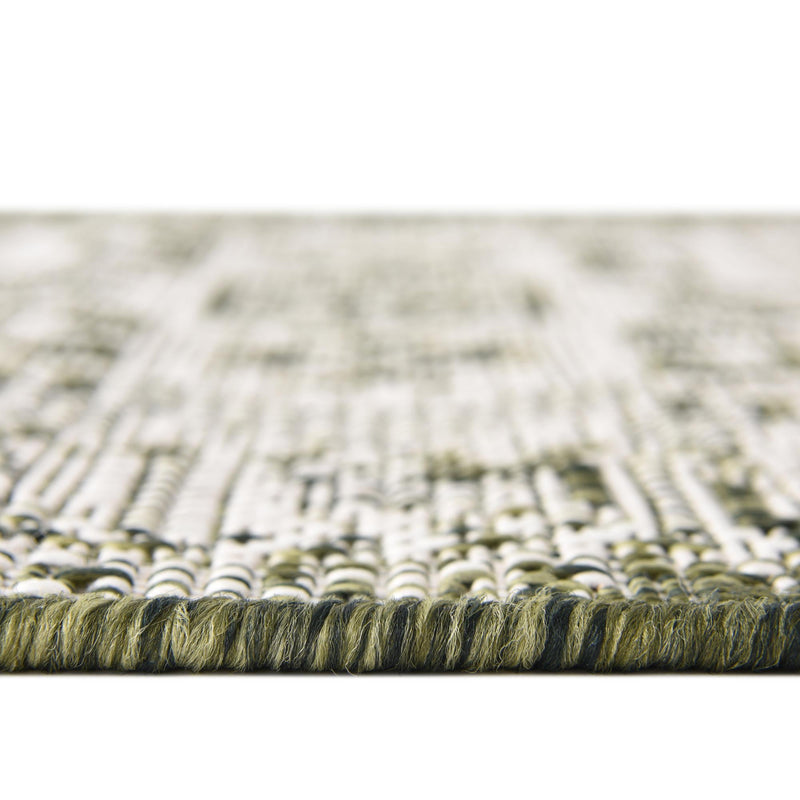 Tribal Terrace Treasures Collection Area Rug - Mayan Marina (Green) Octagon Green lifestyle 3