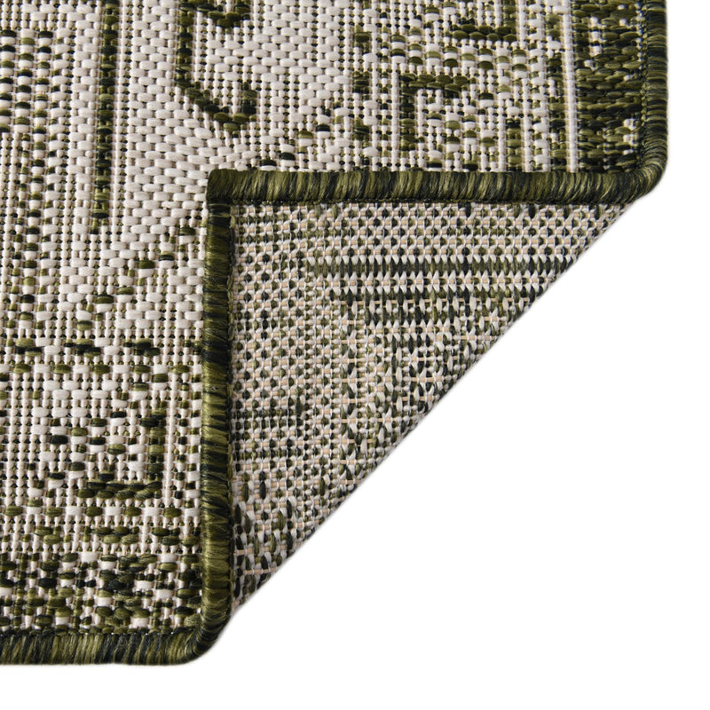 Tribal Terrace Treasures Collection Area Rug - Mayan Marina (Green) Octagon Green lifestyle 7