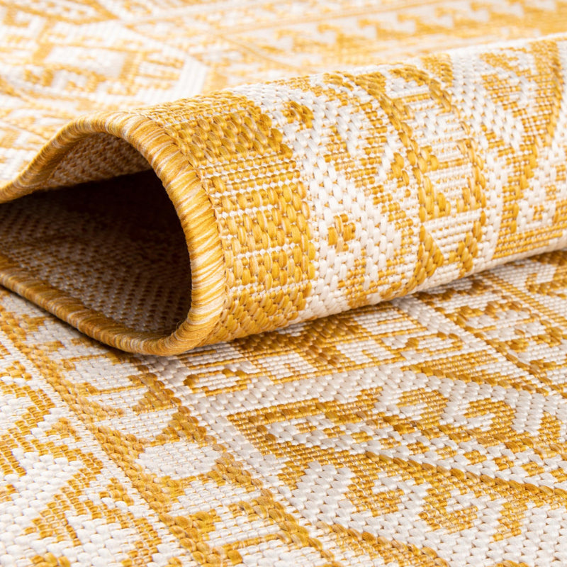 Tribal Terrace Treasures Collection Area Rug - Incan Isle (Yellow) Rectangle Yellow lifestyle 5