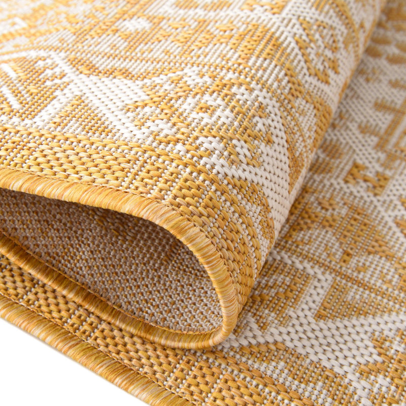 Tribal Terrace Treasures Collection Area Rug - Incan Isle (Yellow) Runner Yellow lifestyle 4