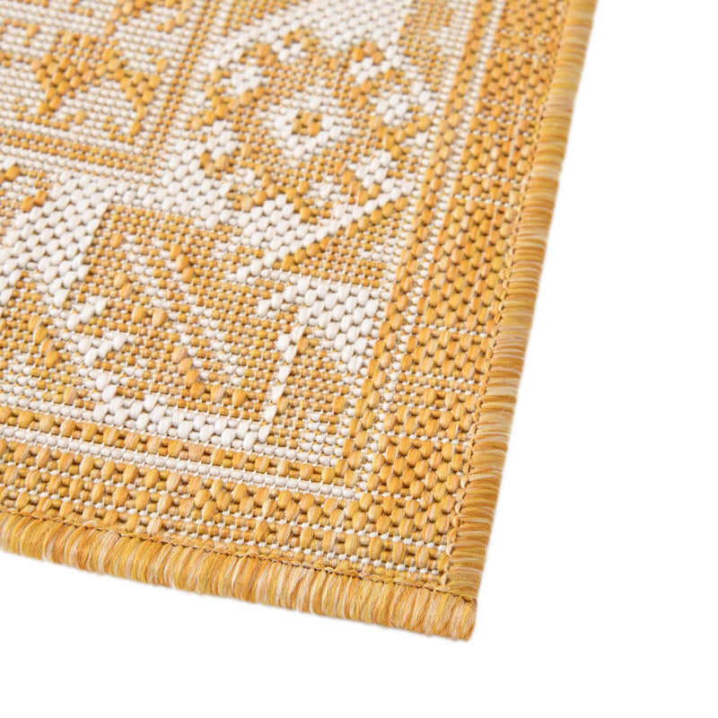 Tribal Terrace Treasures Collection Area Rug - Incan Isle (Yellow) Runner Yellow lifestyle 5