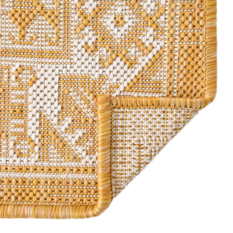 Tribal Terrace Treasures Collection Area Rug - Incan Isle (Yellow) Runner Yellow lifestyle 7