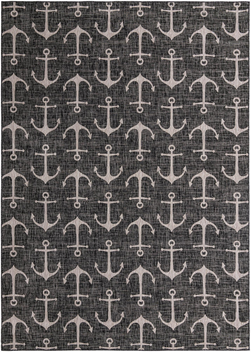 Seaside Haven Rugs Collection Area Rug - Sapphire (Charcoal) Rectangle Charcoal Main