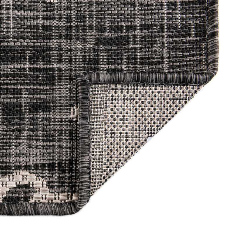 Seaside Haven Rugs Collection Area Rug - Sapphire (Charcoal) Runner Charcoal lifestyle 7