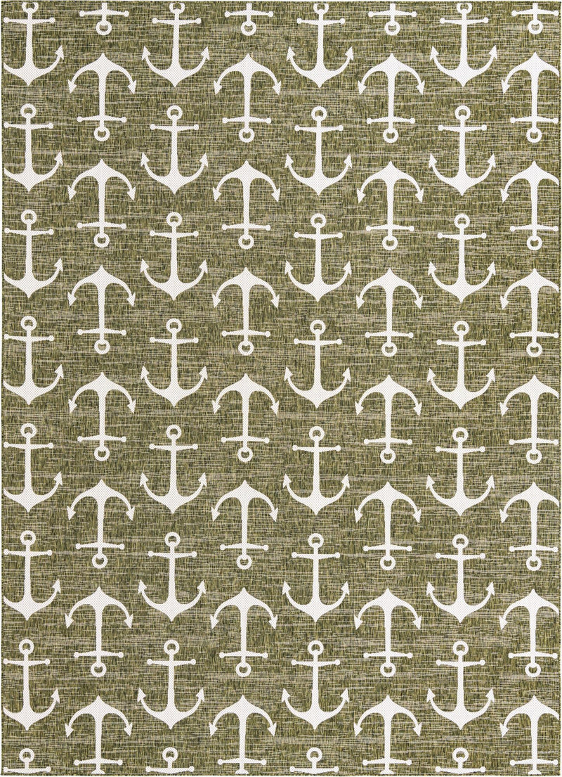 Seaside Haven Rugs Collection Area Rug - Sapphire (Green) Rectangle Green Main
