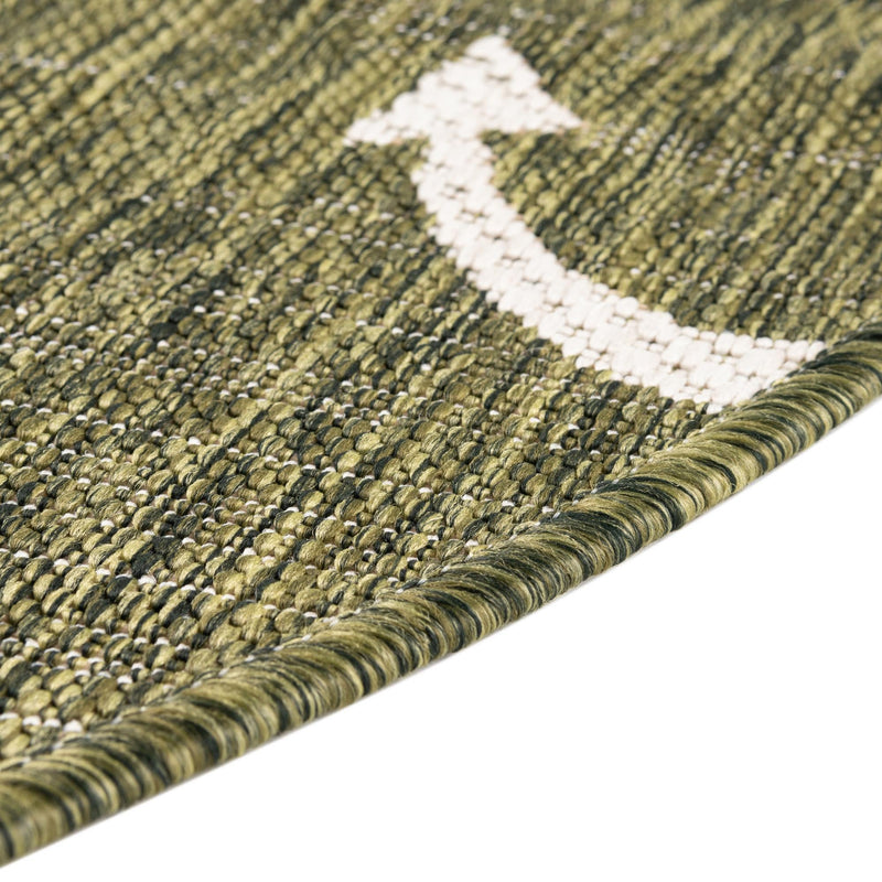 Seaside Haven Rugs Collection Area Rug - Sapphire (Green) Oval Green lifestyle 5