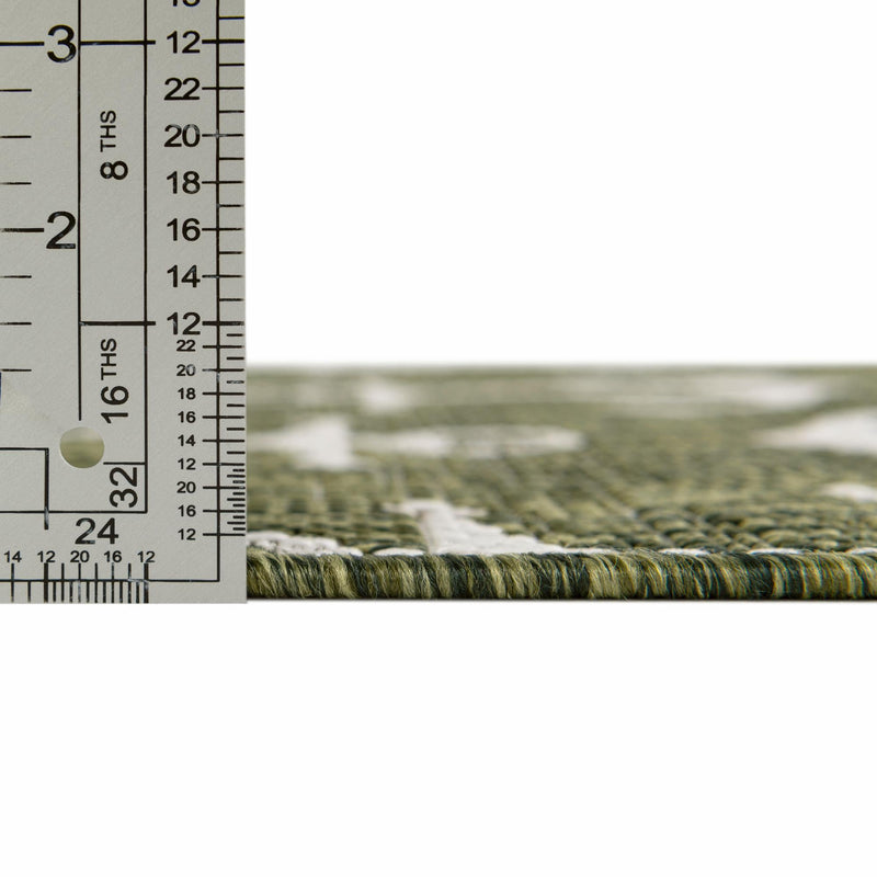 Seaside Haven Rugs Collection Area Rug - Sapphire (Green) Octagon Green lifestyle 3