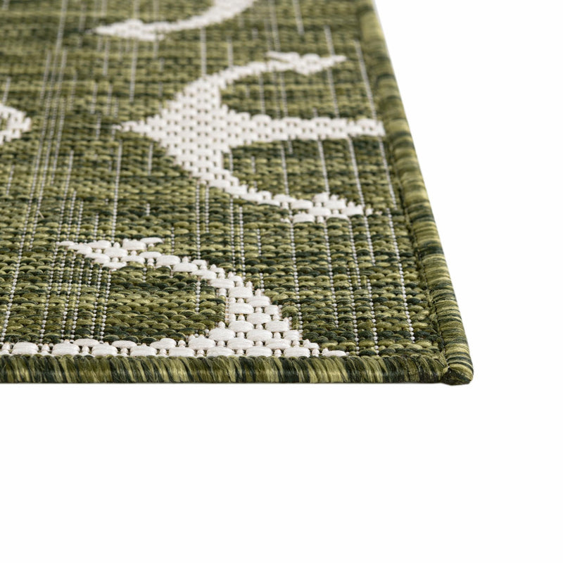 Seaside Haven Rugs Collection Area Rug - Sapphire (Green) Octagon Green lifestyle 5