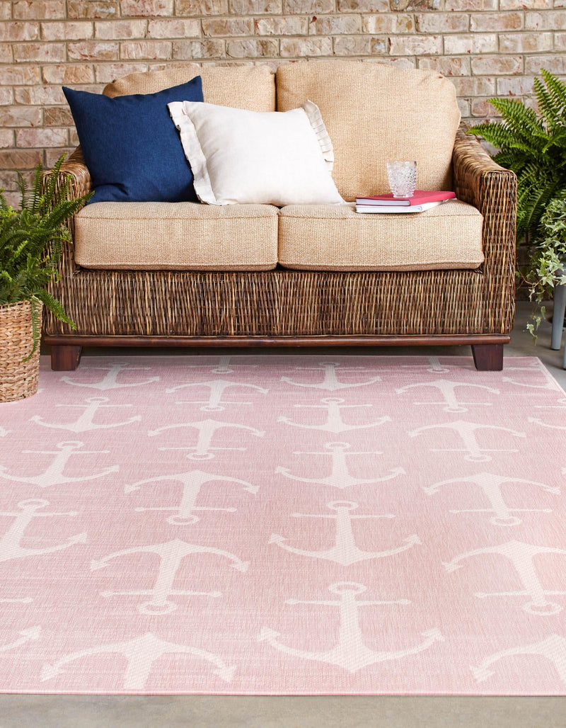 Seaside Haven Rugs Collection Area Rug - Sapphire (Pink) Rectangle Pink lifestyle 3
