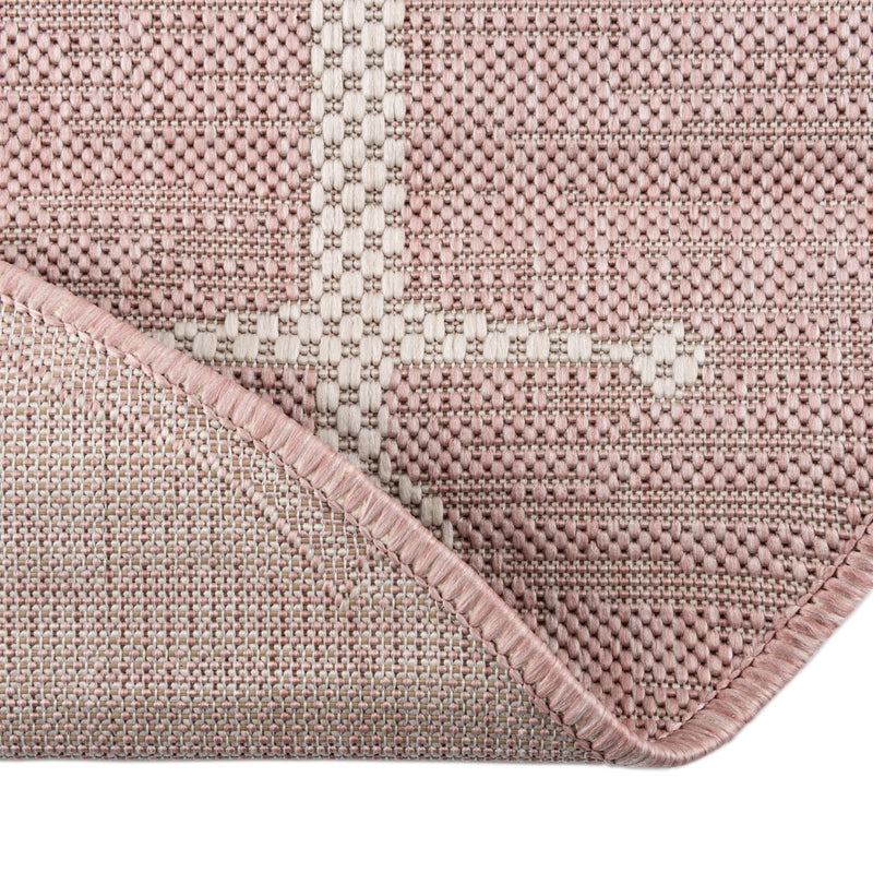 Seaside Haven Rugs Collection Area Rug - Sapphire (Pink) Round Pink lifestyle 7