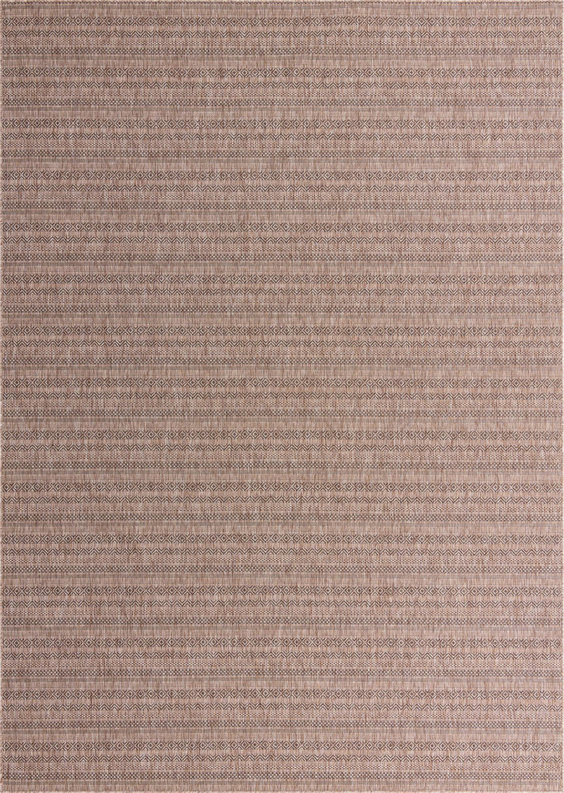 Patio Stripe Harmony Collection Area Rug - Boardwalk (Natural) Rectangle Natural Main