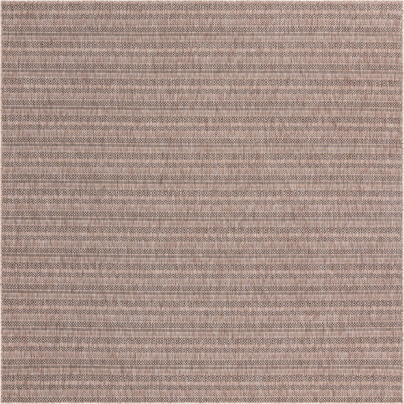 Patio Stripe Harmony Collection Area Rug - Boardwalk (Natural) Square Natural Main