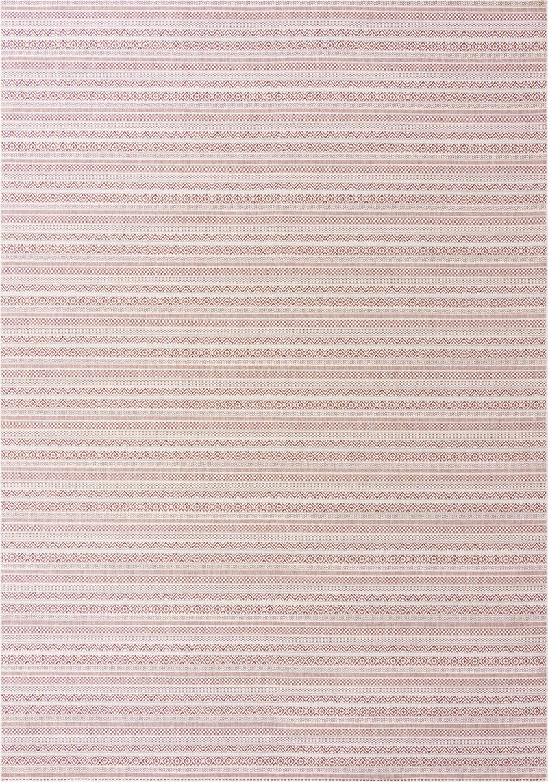 Patio Stripe Harmony Collection Area Rug - Boardwalk (Red) Rectangle Red Main