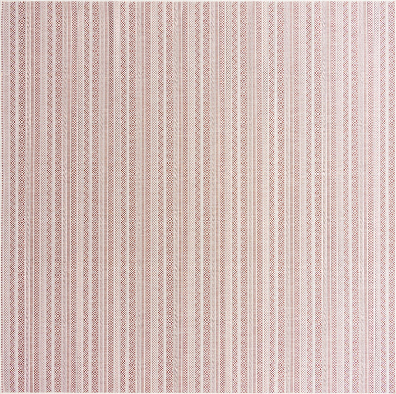 Patio Stripe Harmony Collection Area Rug - Boardwalk (Red) Square Red Main