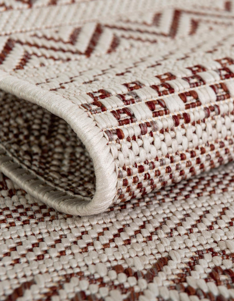 Patio Stripe Harmony Collection Area Rug - Boardwalk (Red) Octagon Red lifestyle 5