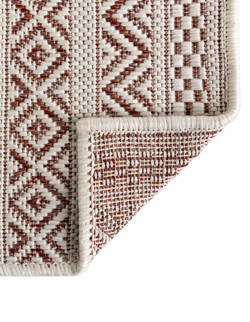 Patio Stripe Harmony Collection Area Rug - Boardwalk (Red) Octagon Red lifestyle 11