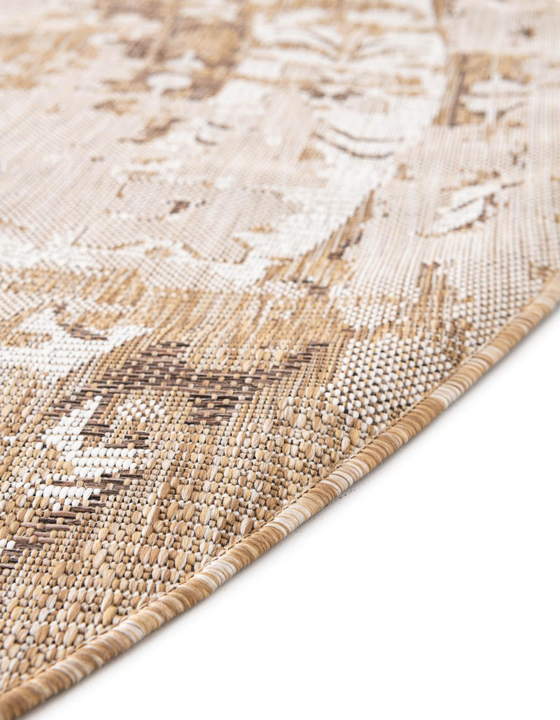 Patio Heritage Collection Area Rug - Augusta (Natural) Round Natural lifestyle 19