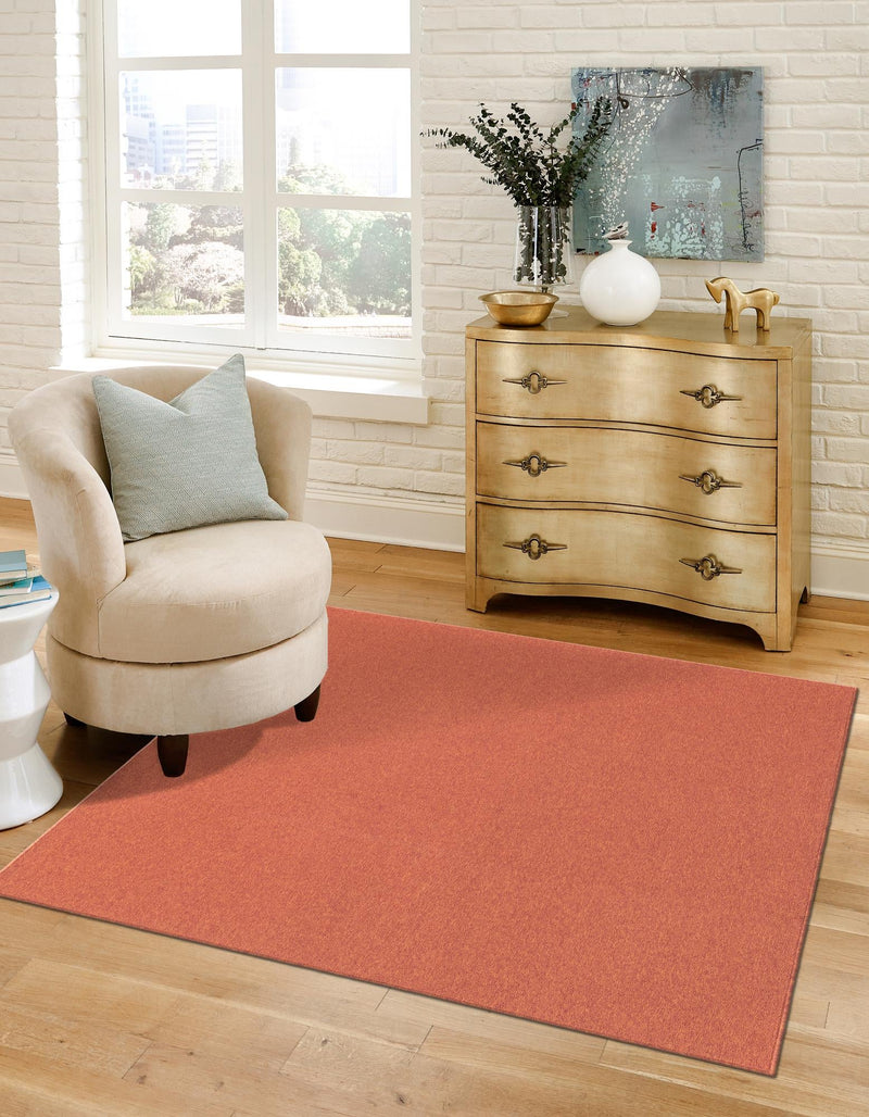 Everyday Elegance Collection Area Rug - Serenity (Terracotta) Square Terracotta lifestyle 18