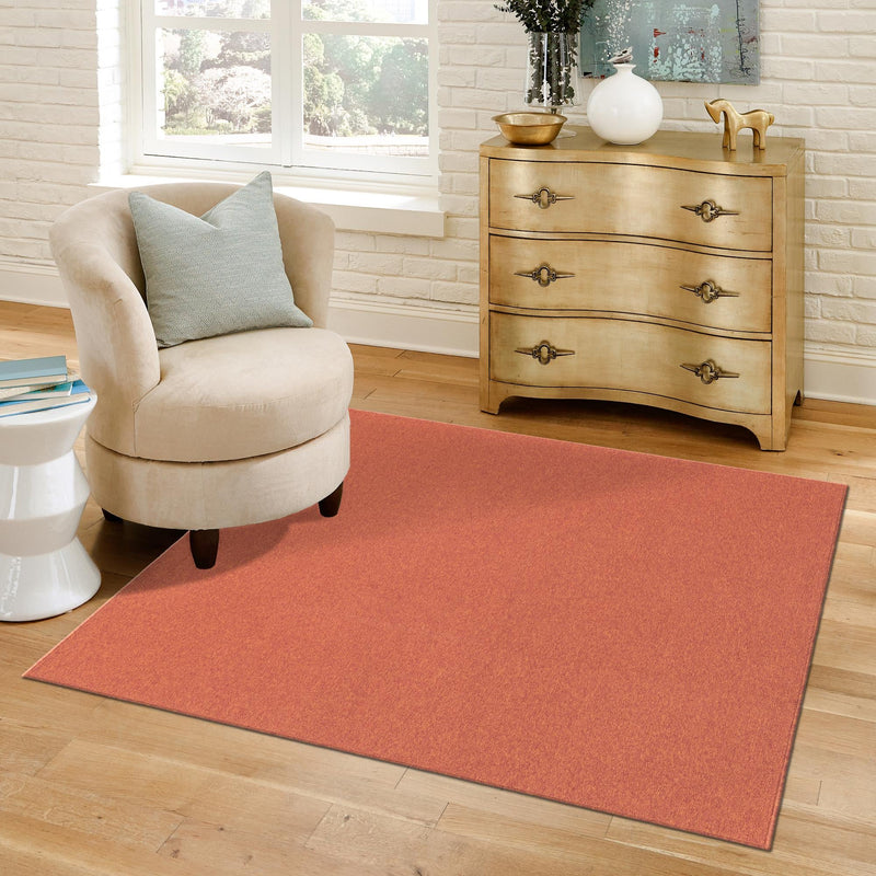 Everyday Elegance Collection Area Rug - Serenity (Terracotta) Square Terracotta lifestyle 42
