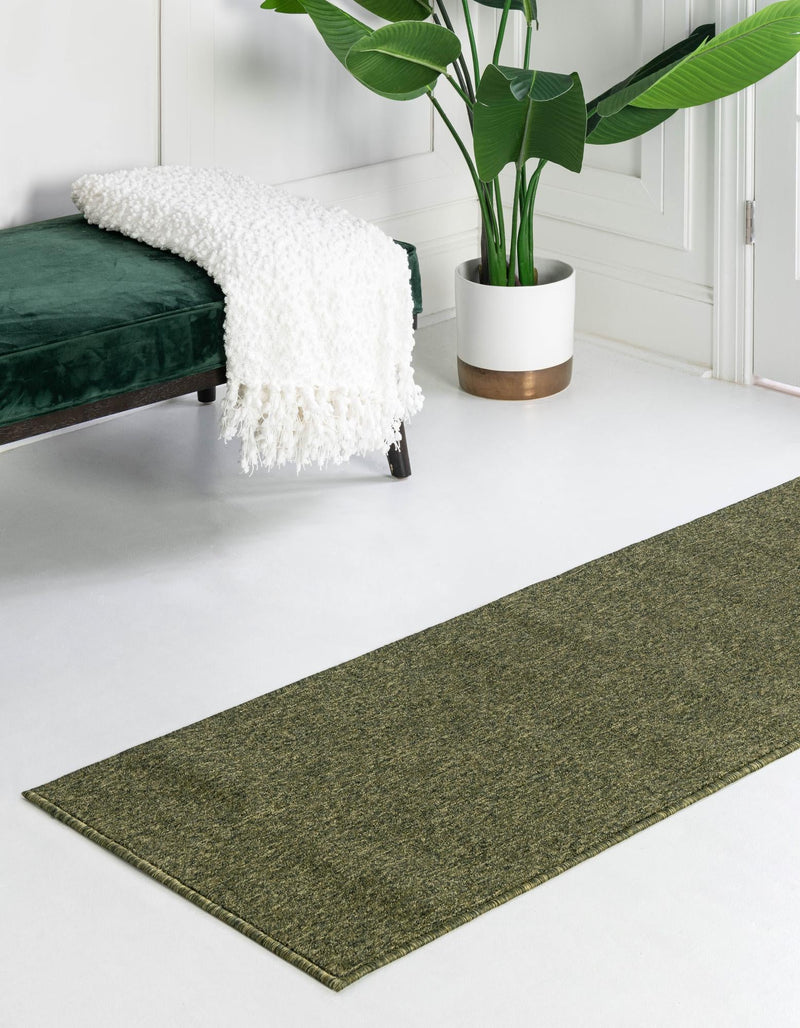 Everyday Elegance Collection Area Rug - Serenity (Pickle Green) Runner Pickle Green lifestyle 21