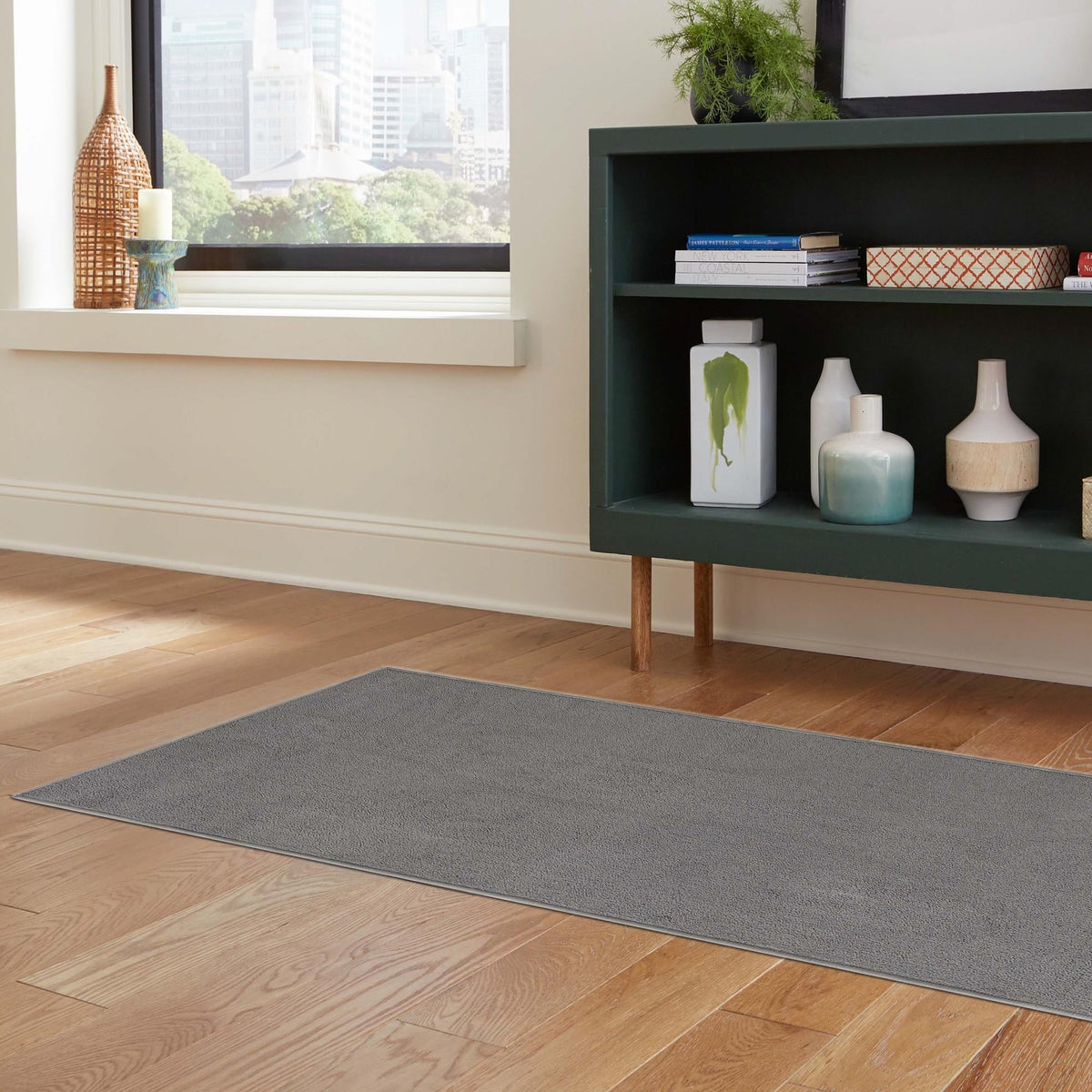 Everyday Elegance Collection Area Rug - Serenity (Pewter Gray) Runner Pewter Gray lifestyle 43