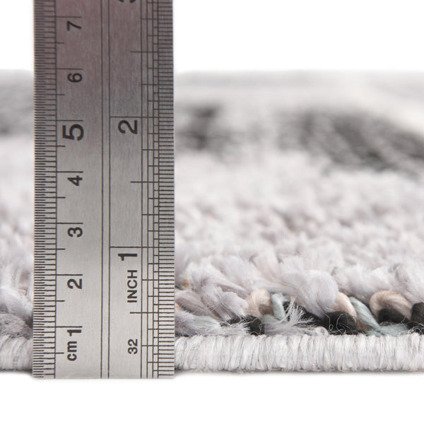 Navajo Sands Collection Area Rug - Chaco Round Fossil Gray lifestyle 63