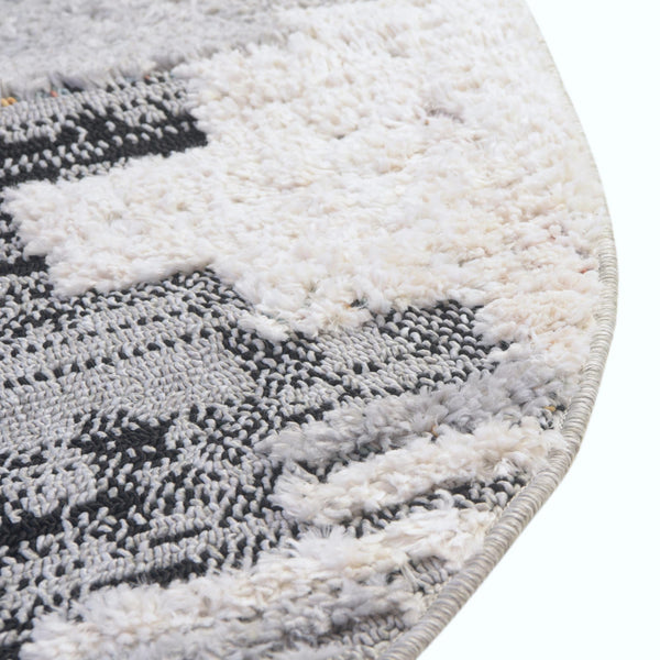 Navajo Sands Collection Area Rug - Chaco Round Fossil Gray lifestyle 66