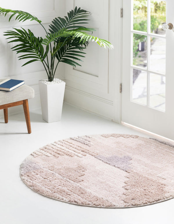 Navajo Sands Collection Area Rug - Chaco Round Sand lifestyle 61
