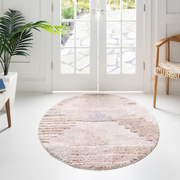 Navajo Sands Collection Area Rug - Chaco Round Sand lifestyle 85