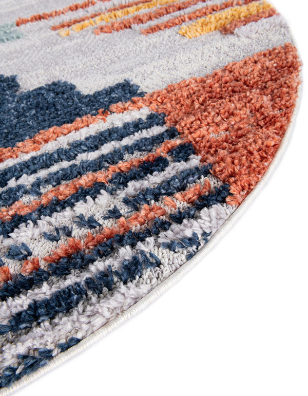 Navajo Sands Collection Area Rug - Chaco Round Multi lifestyle 42