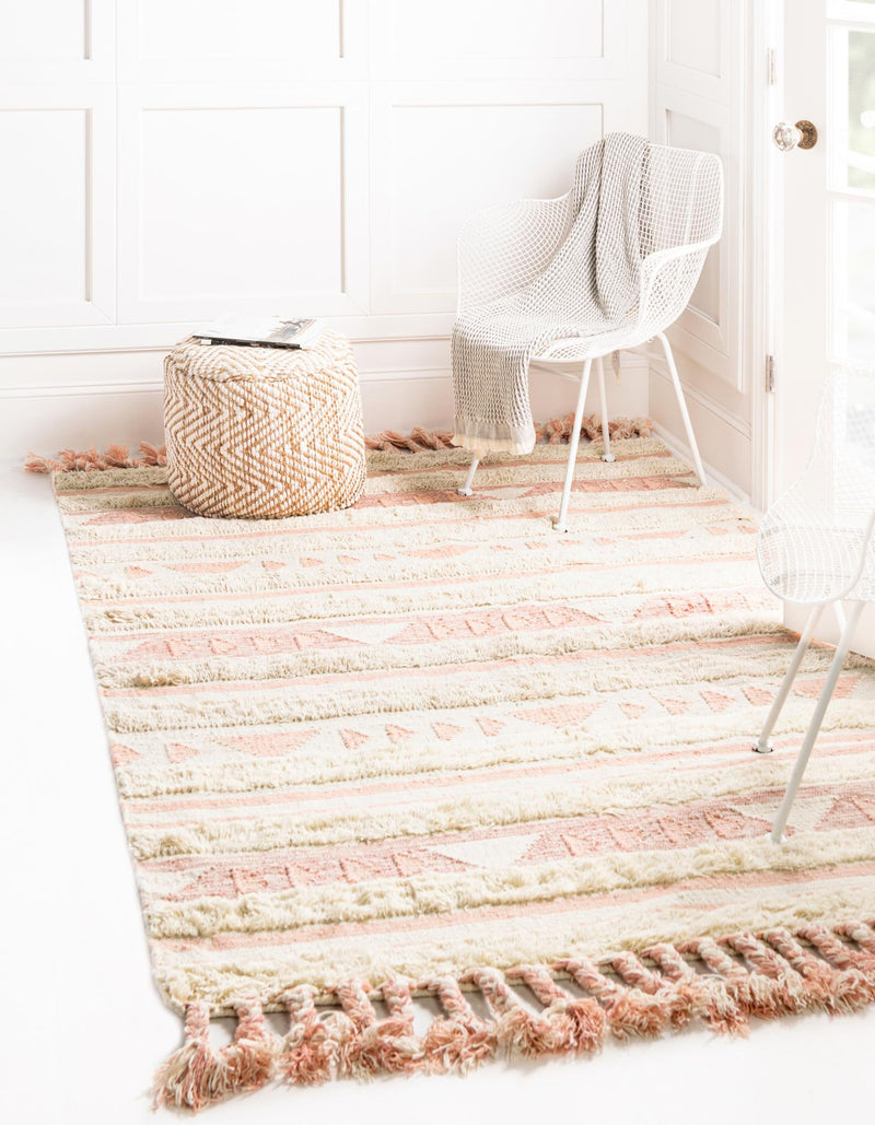 Sonoran Collection Area Rug - Montezuma Rectangle Baby Pink lifestyle 2