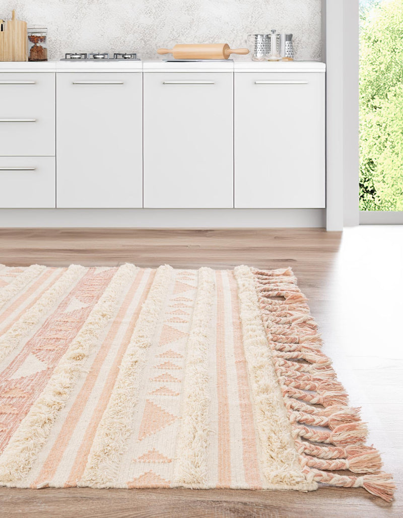 Sonoran Collection Area Rug - Montezuma Rectangle Baby Pink lifestyle 12
