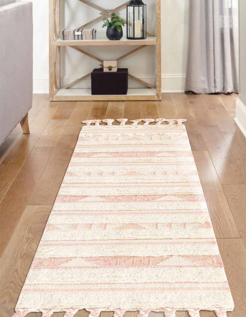 Sonoran Collection Area Rug - Montezuma Runner Baby Pink lifestyle 128