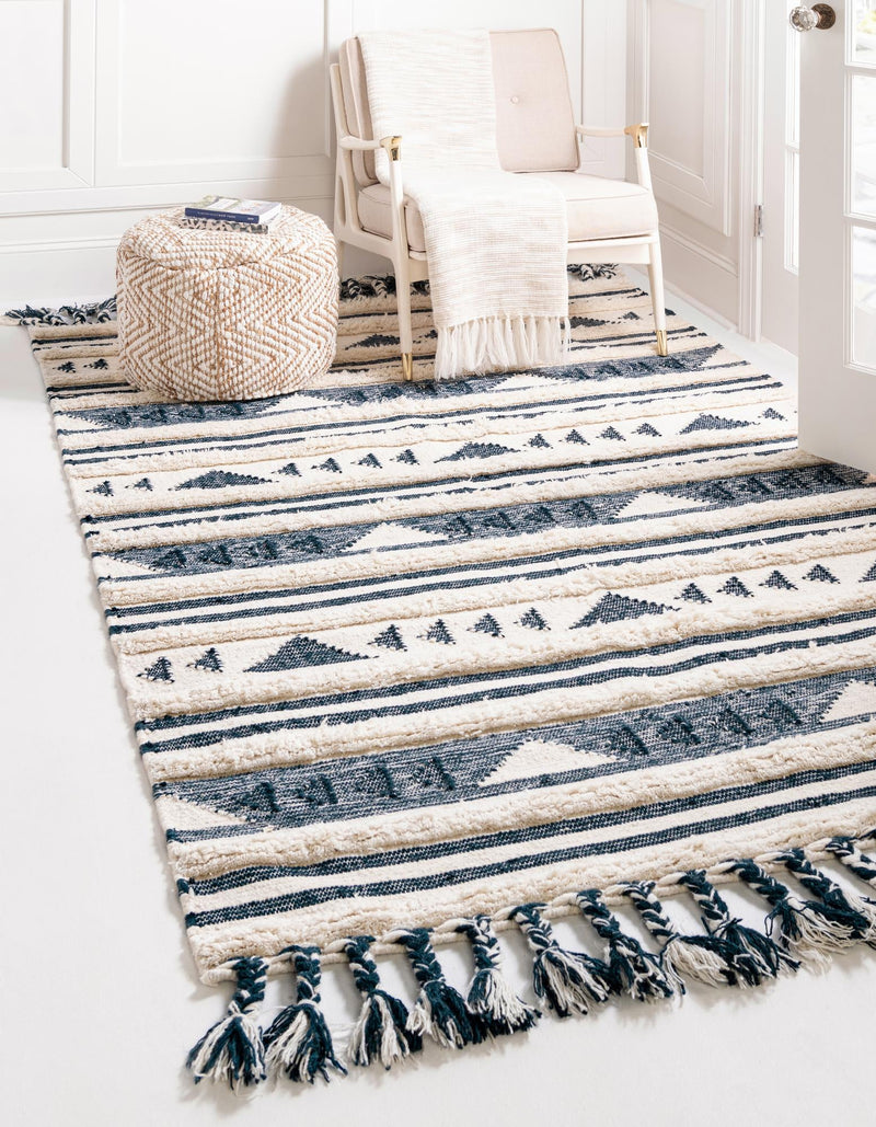 Sonoran Collection Area Rug - Montezuma Rectangle Navy Blue lifestyle 3