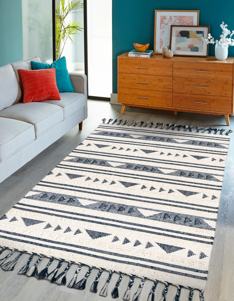Sonoran Collection Area Rug - Montezuma Rectangle Navy Blue lifestyle 8