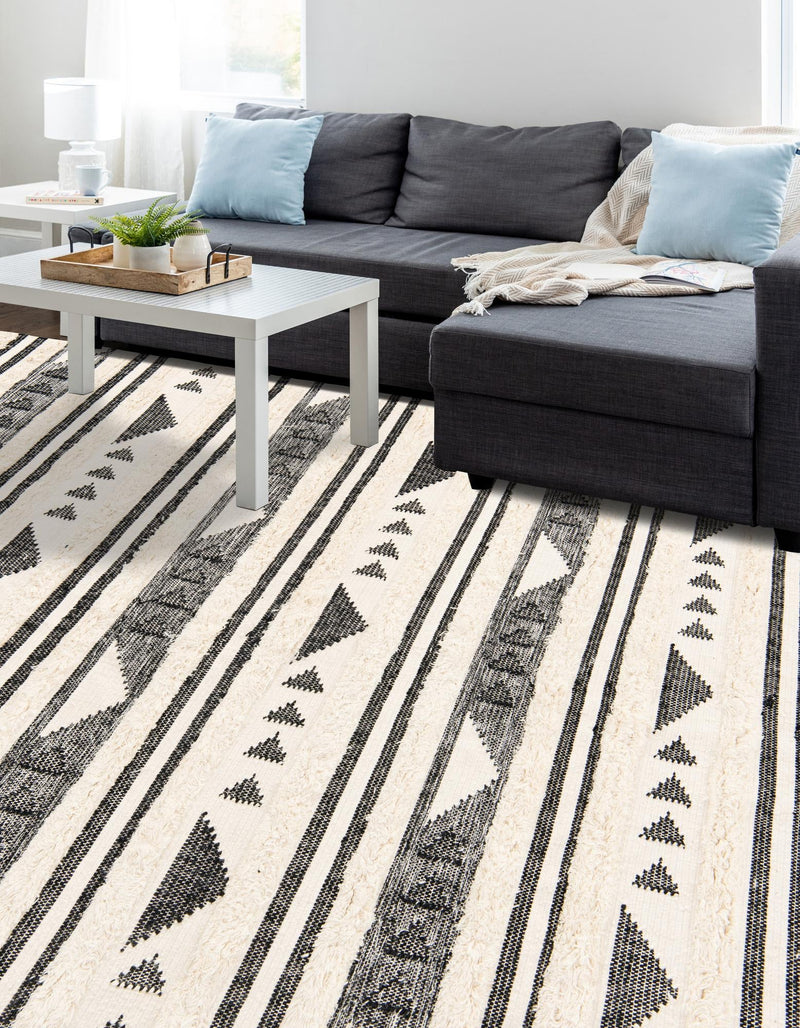 Sonoran Collection Area Rug - Montezuma Rectangle Charcoal lifestyle 16
