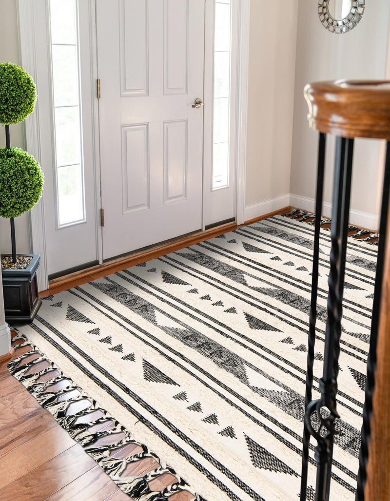 Sonoran Collection Area Rug - Montezuma Rectangle Charcoal lifestyle 26