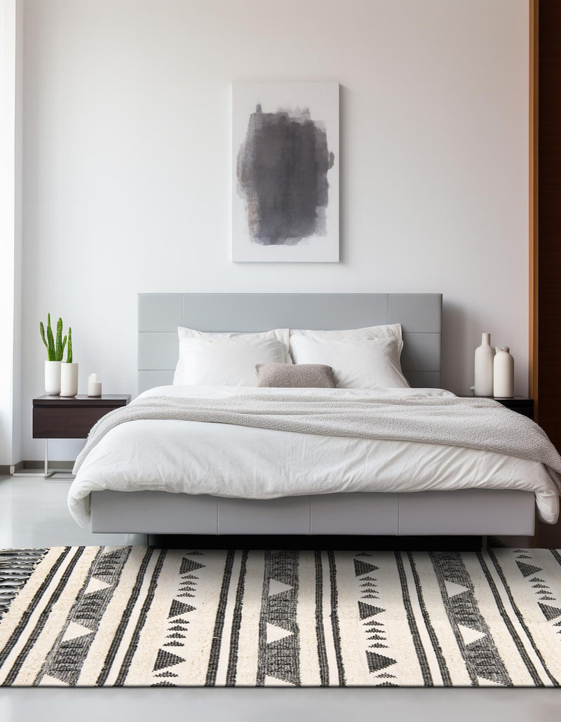 Sonoran Collection Area Rug - Montezuma Rectangle Charcoal lifestyle 31