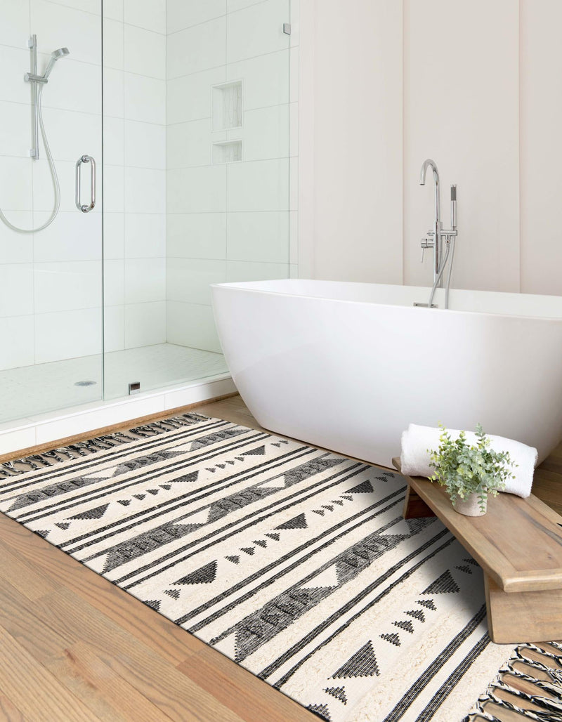 Sonoran Collection Area Rug - Montezuma Rectangle Charcoal lifestyle 46