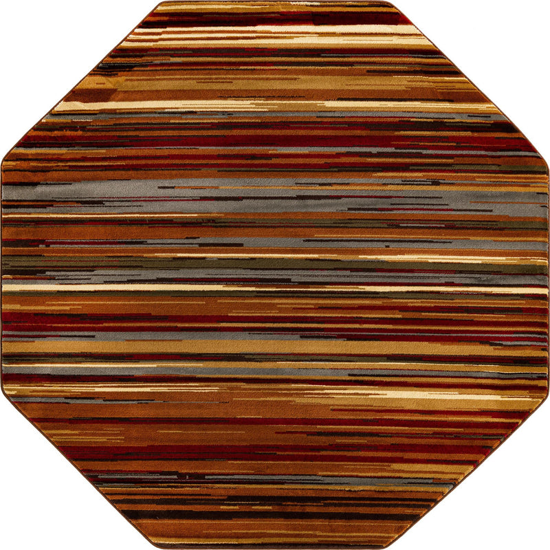 Bistro Lounge Collection Area Rug - Americano Octagon Beige lifestyle 23