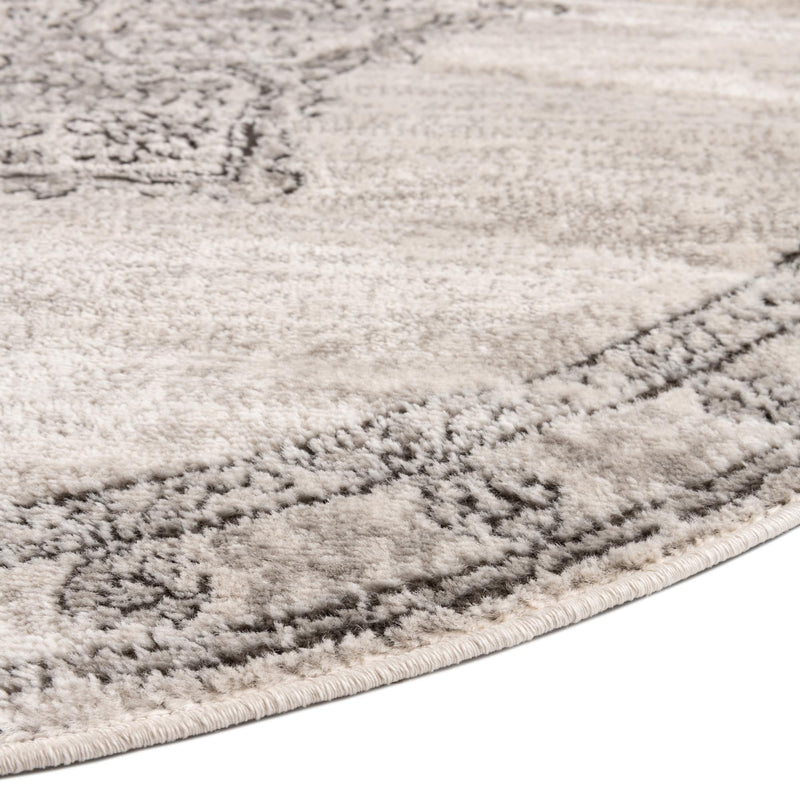Mykonos Manor Collection Area Rug - Tinos (Ivory) Round Ivory lifestyle 39
