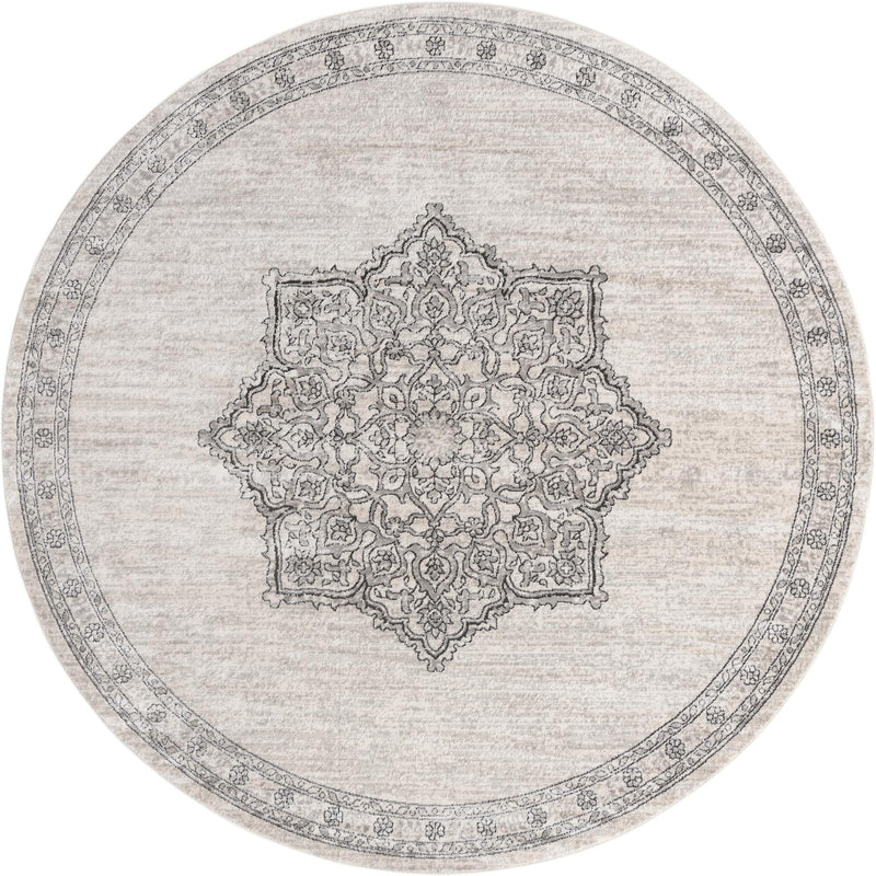 Mykonos Manor Collection Area Rug - Tinos (Ivory) Round Ivory lifestyle 14