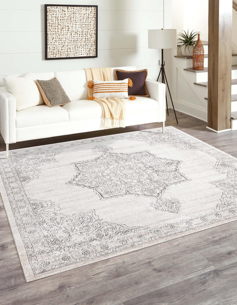 Mykonos Manor Collection Area Rug - Tinos (Ivory) Square Ivory lifestyle 20