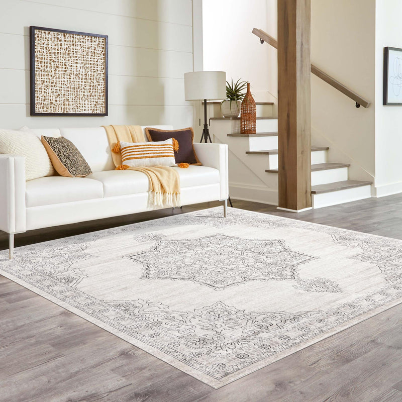 Mykonos Manor Collection Area Rug - Tinos (Ivory) Square Ivory lifestyle 82