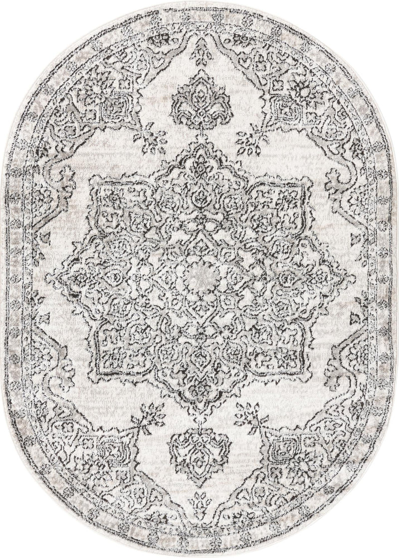 Mykonos Manor Collection Area Rug - Tinos (Ivory) Oval Ivory lifestyle 16