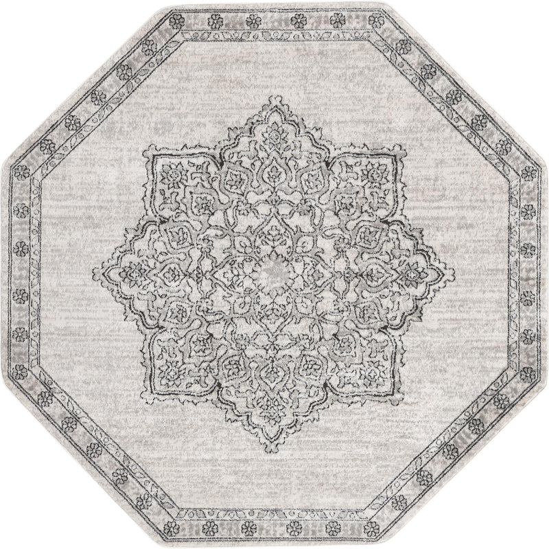 Mykonos Manor Collection Area Rug - Tinos (Ivory) Octagon Ivory lifestyle 17