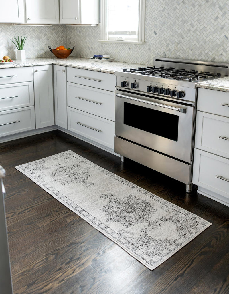 Mykonos Manor Collection Area Rug - Tinos (Ivory) Runner Ivory lifestyle 28