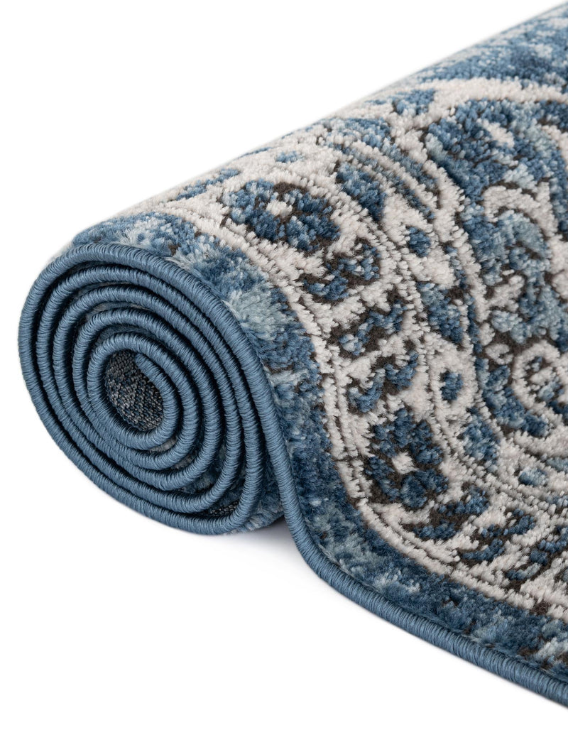 Mykonos Manor Collection Area Rug - Tinos (Blue) Rectangle Blue lifestyle 11