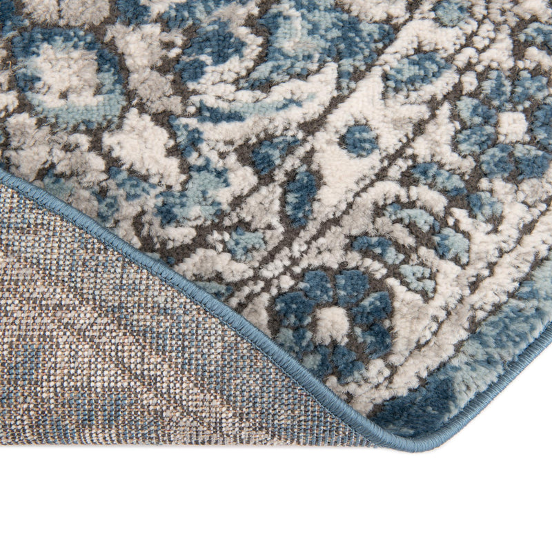 Mykonos Manor Collection Area Rug - Tinos (Blue) Round Blue lifestyle 44