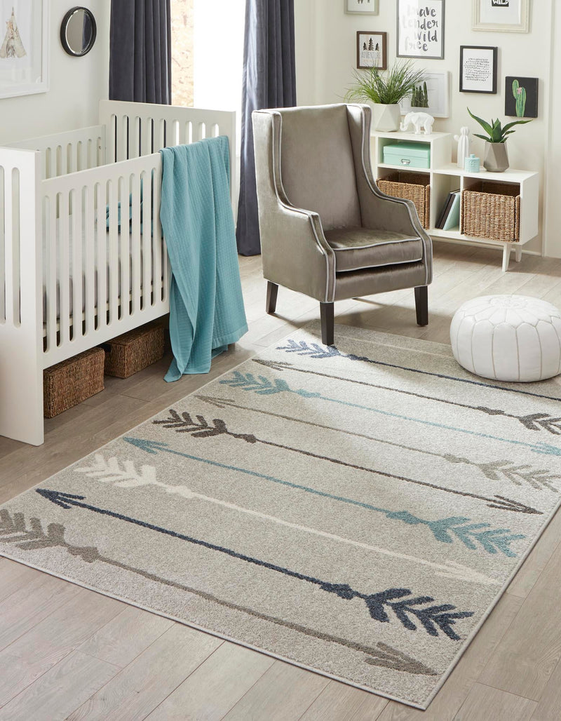 Autumn Meadow Collection Area Rug - Junipervale Rectangle Light Gray lifestyle 7